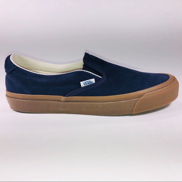 vans shoes blue and brown